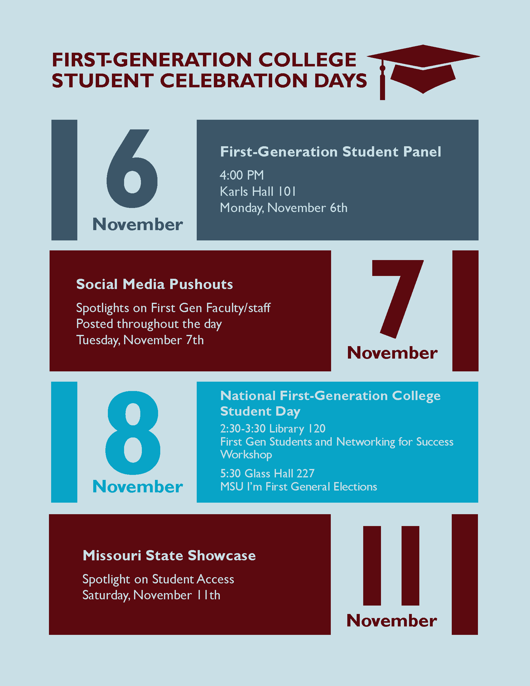 2023 First-Generation College Celebration Days flyer