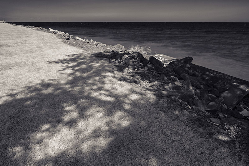 Black and white landscape photograph