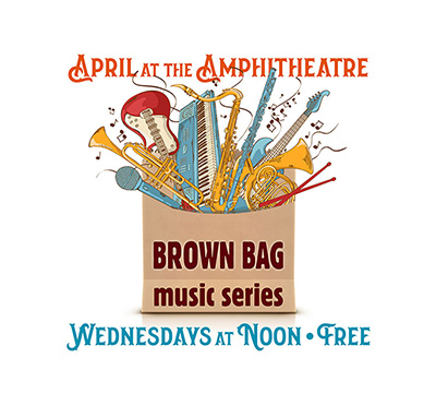 Graphic of brown bag with instruments