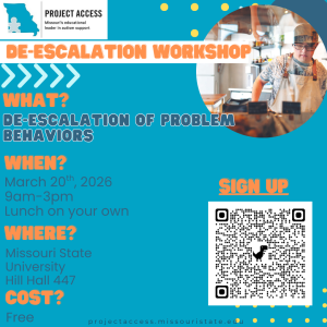 Poster for De-escalation Workshop