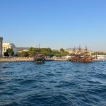 Harbor of old fashioned boats