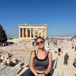 Natalie Koester in front of the Parthenon