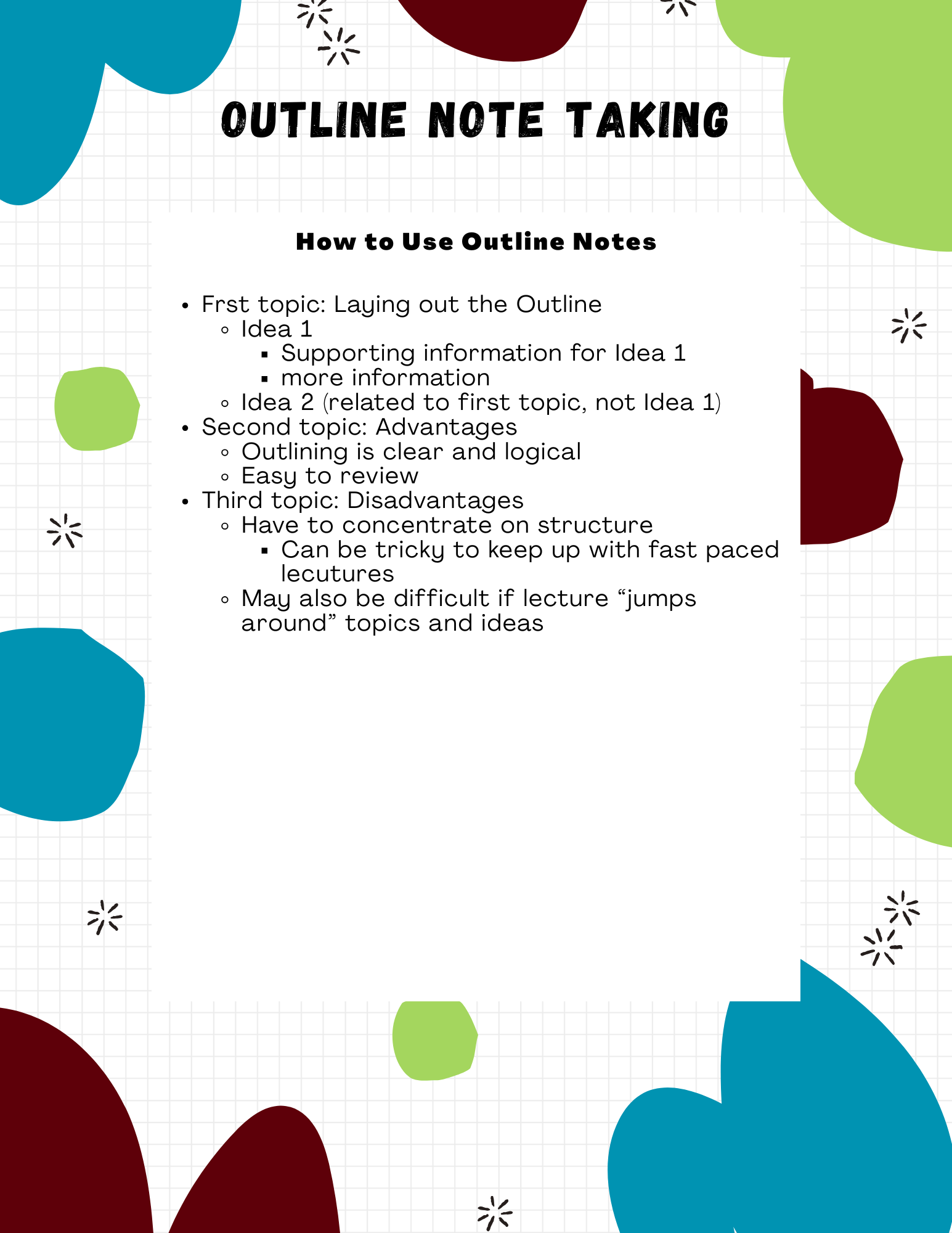 A Study Guide for Studying: Part I, Note-Taking - Adult Student ...