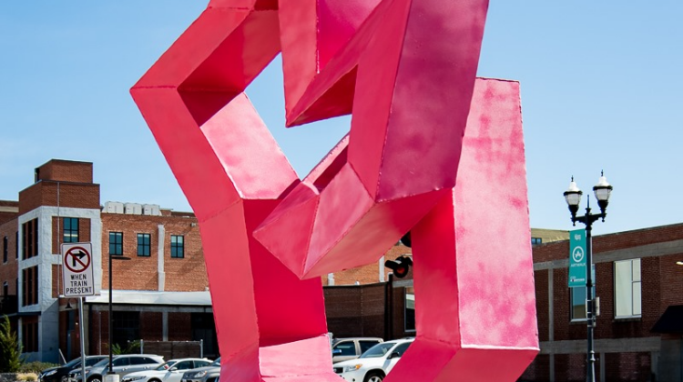 Photo of an abstract metal sculpture (Photo Credit: Sculpture Walk Springfield)