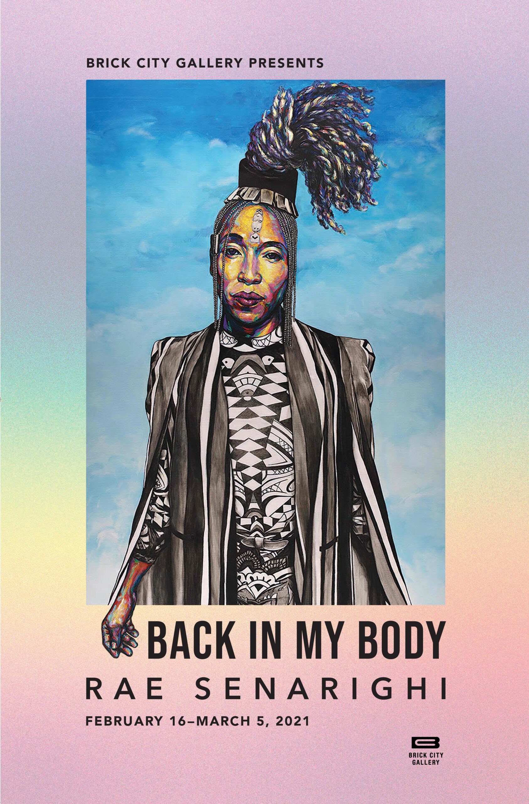 flier for back in my body exhibition