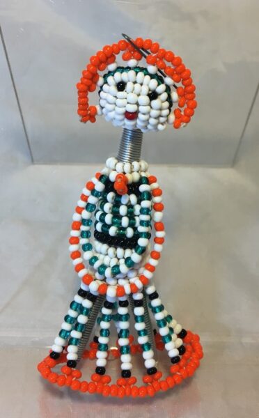 Image of Bead and Wire Woman Figure