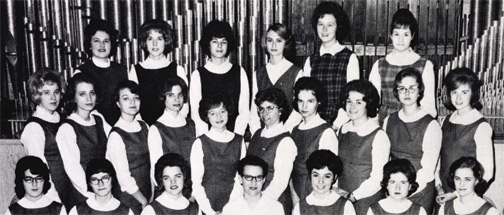 1964 Ozarko photo of Alpha Sigma Tau sorority
