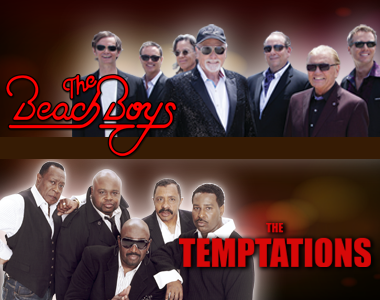 The Beach Boys and The Temptations concert poster