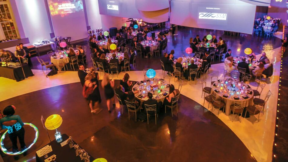 Aerial view of Maroonation Ball attendees