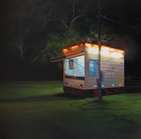 Painting of a ticket booth