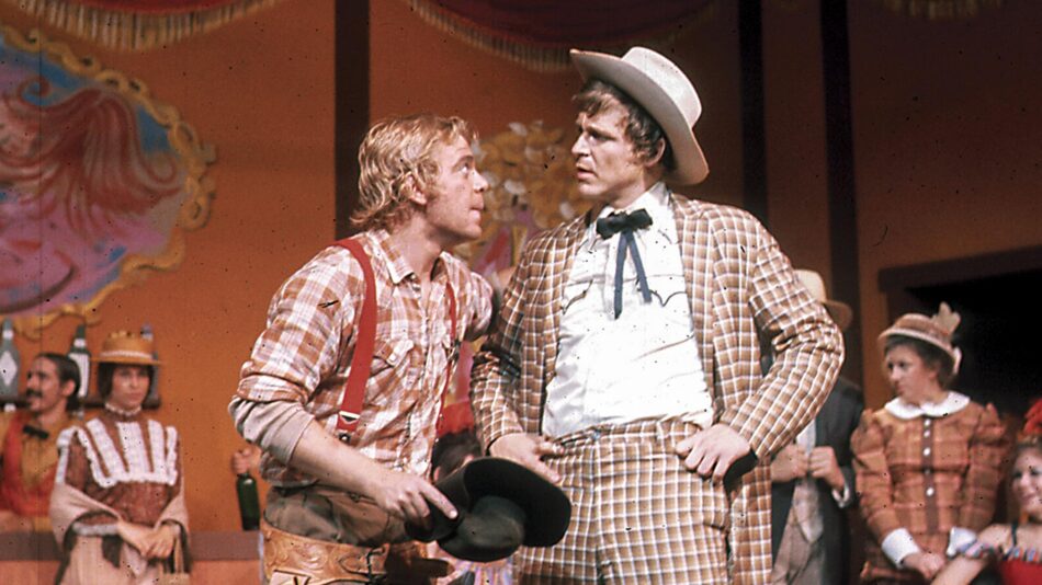 John Goodman performs on stage in "Destry Rides Again"