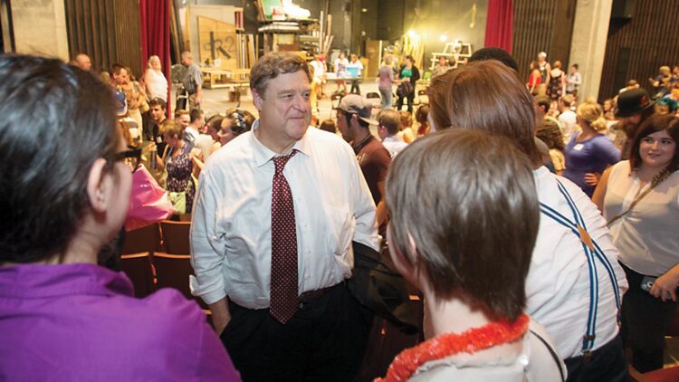 John Goodman visits with theatre faculty and students