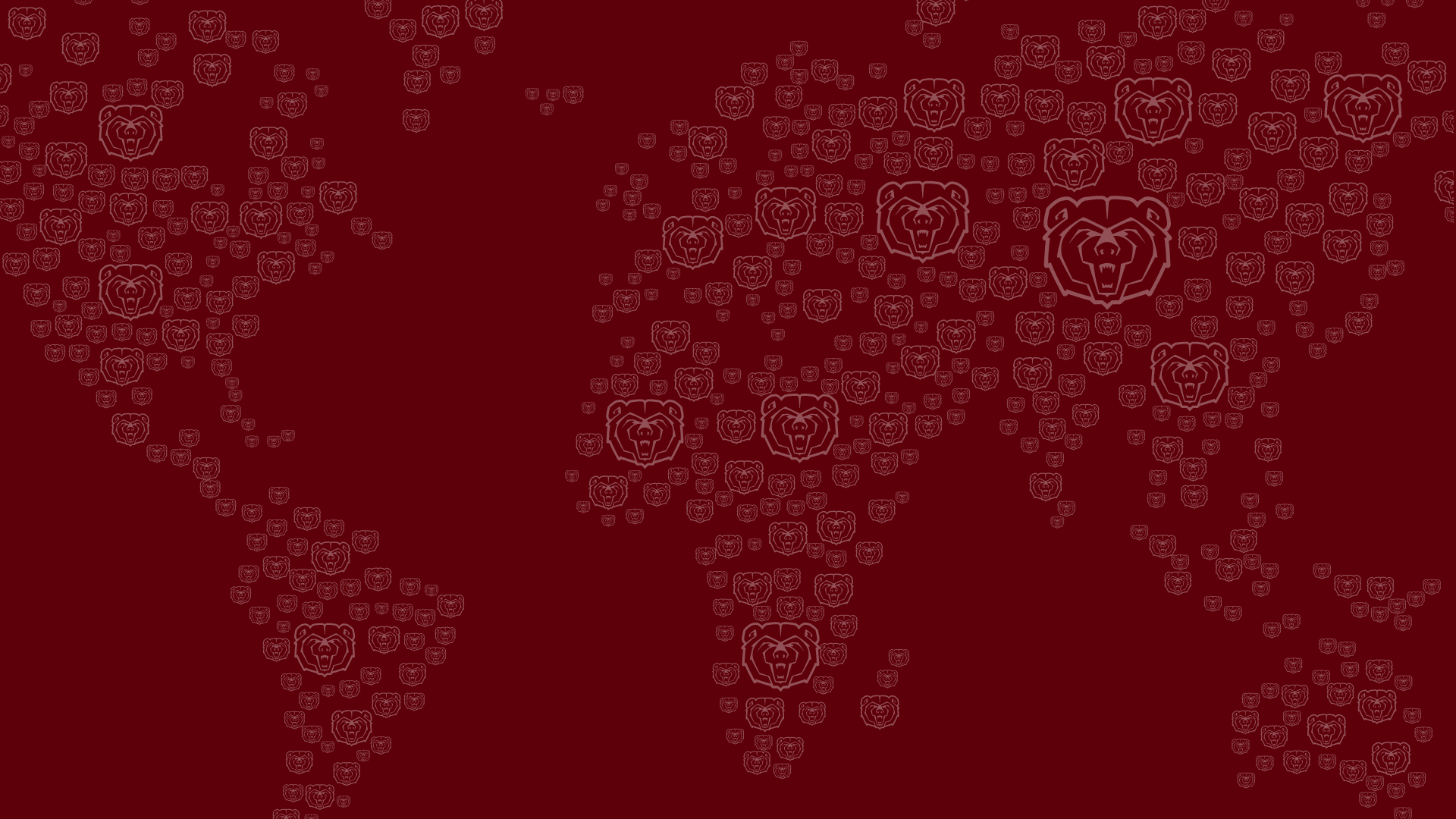 World map made of Bear head logos