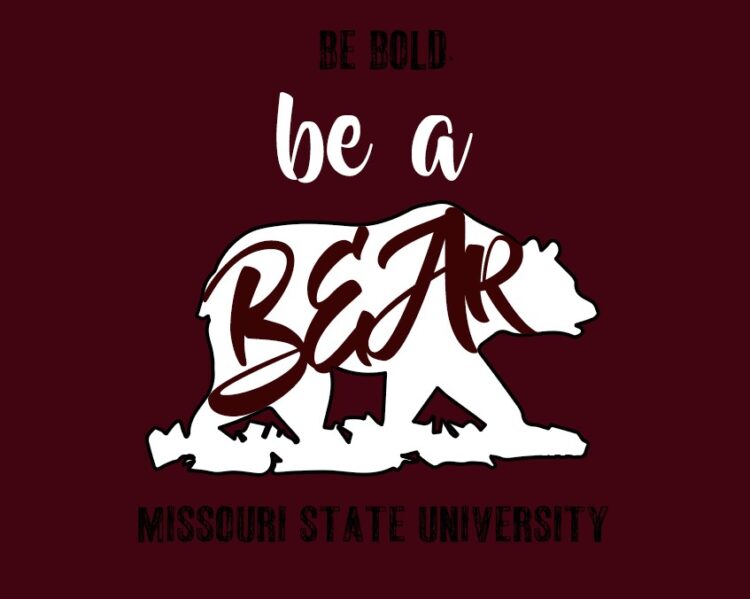 maroon tshirt design, walking bear and Be Bold text