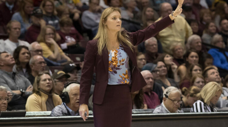 Coach Harper on basketball floor