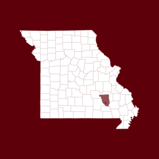 Map of Darrs Ellington county in Missouri