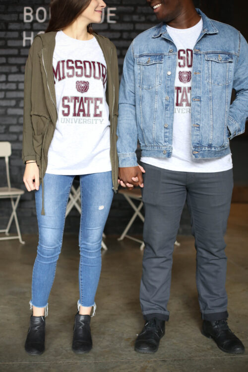 The couple posing in BearWear at Eurasia Coffee and Tea