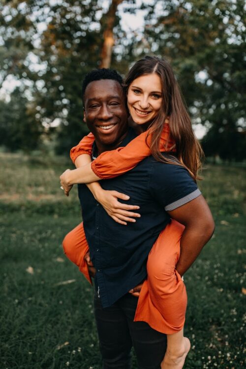 The couple in a park