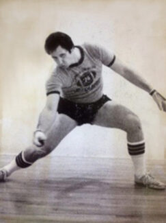 Tommy Burnett plays handball.