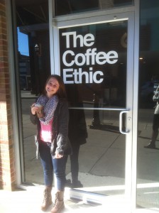 Amanda at local coffee shop, The Coffee Ethic