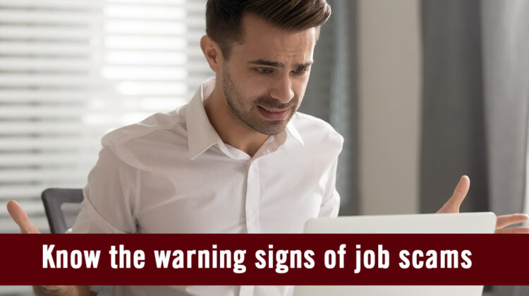 Warning signs of job scams