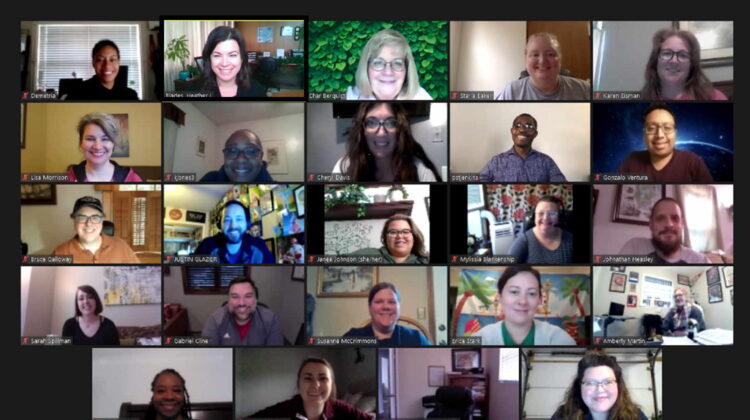 participants smiling on Zoom