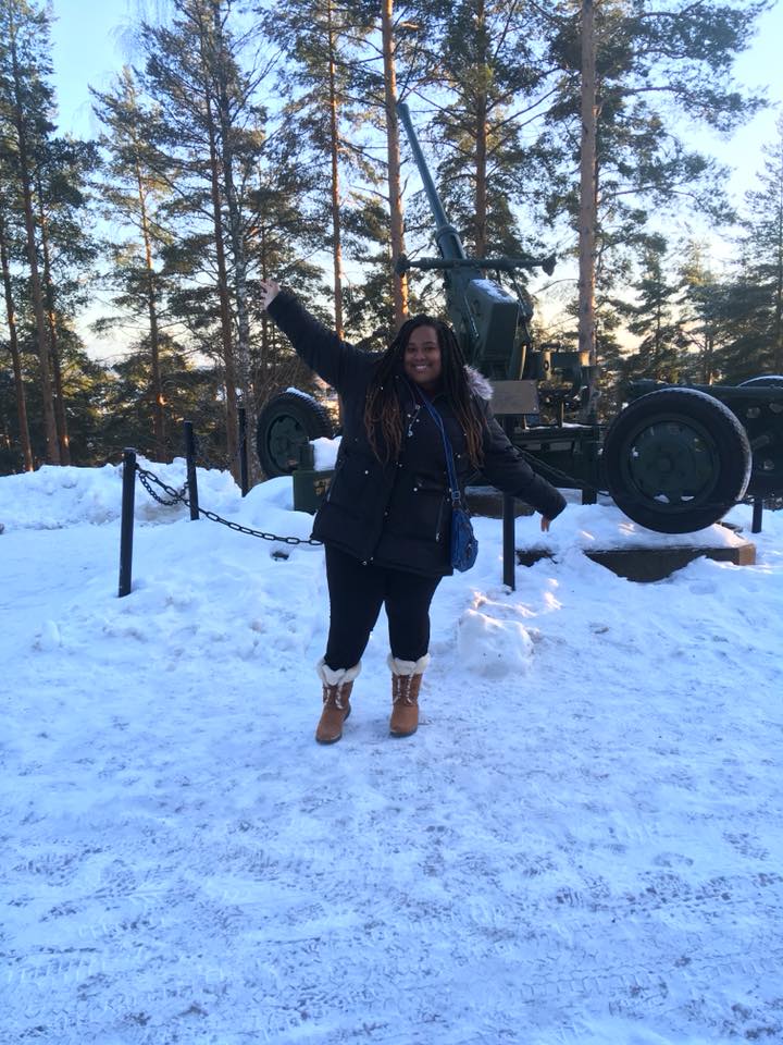 Aaliyah Williams in Jyvaskyla, Finland.