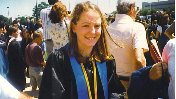 Alice Bodnar on graduation day at MSU.