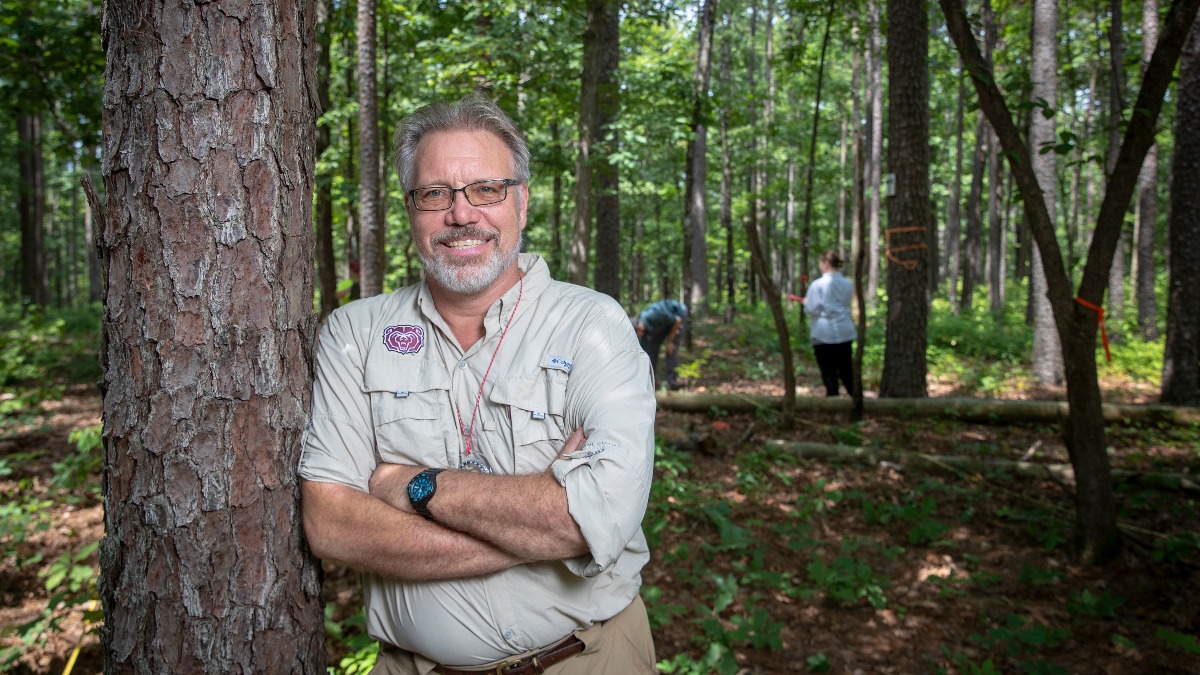 Dr. Robert Pavlowsky in the Mark Twain National Forest.