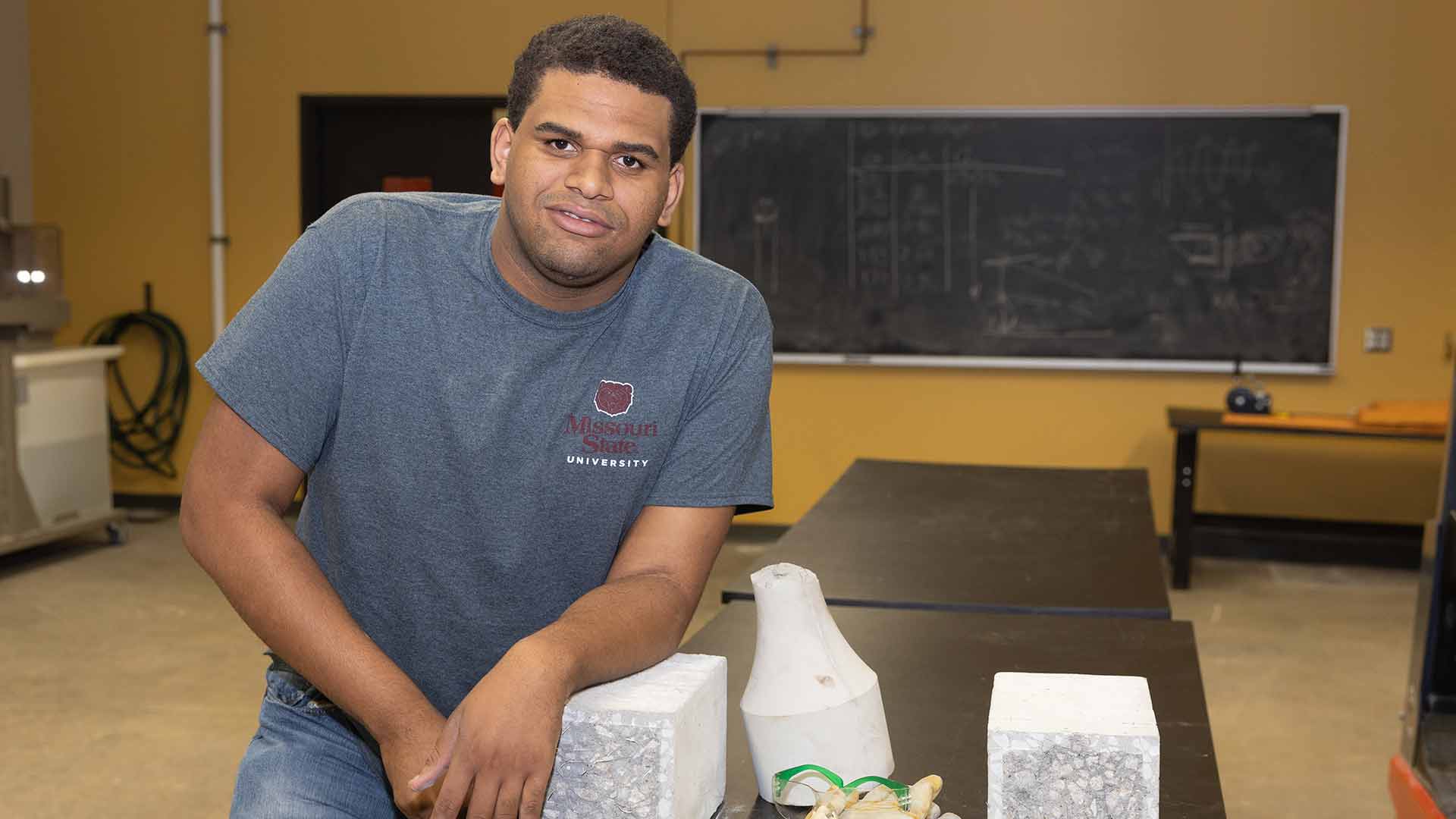 Luther Harris, a civil engineering major at Missouri State.