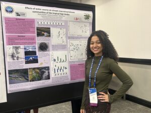 Brynn Kayhill with her research presentation.