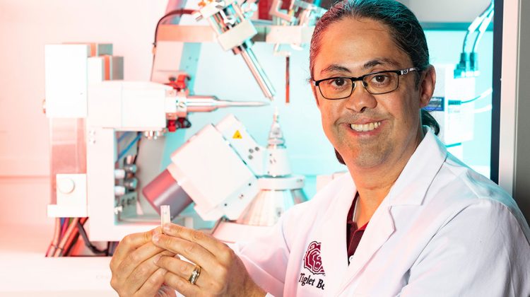 Dr. Tiglet Besara in his lab.