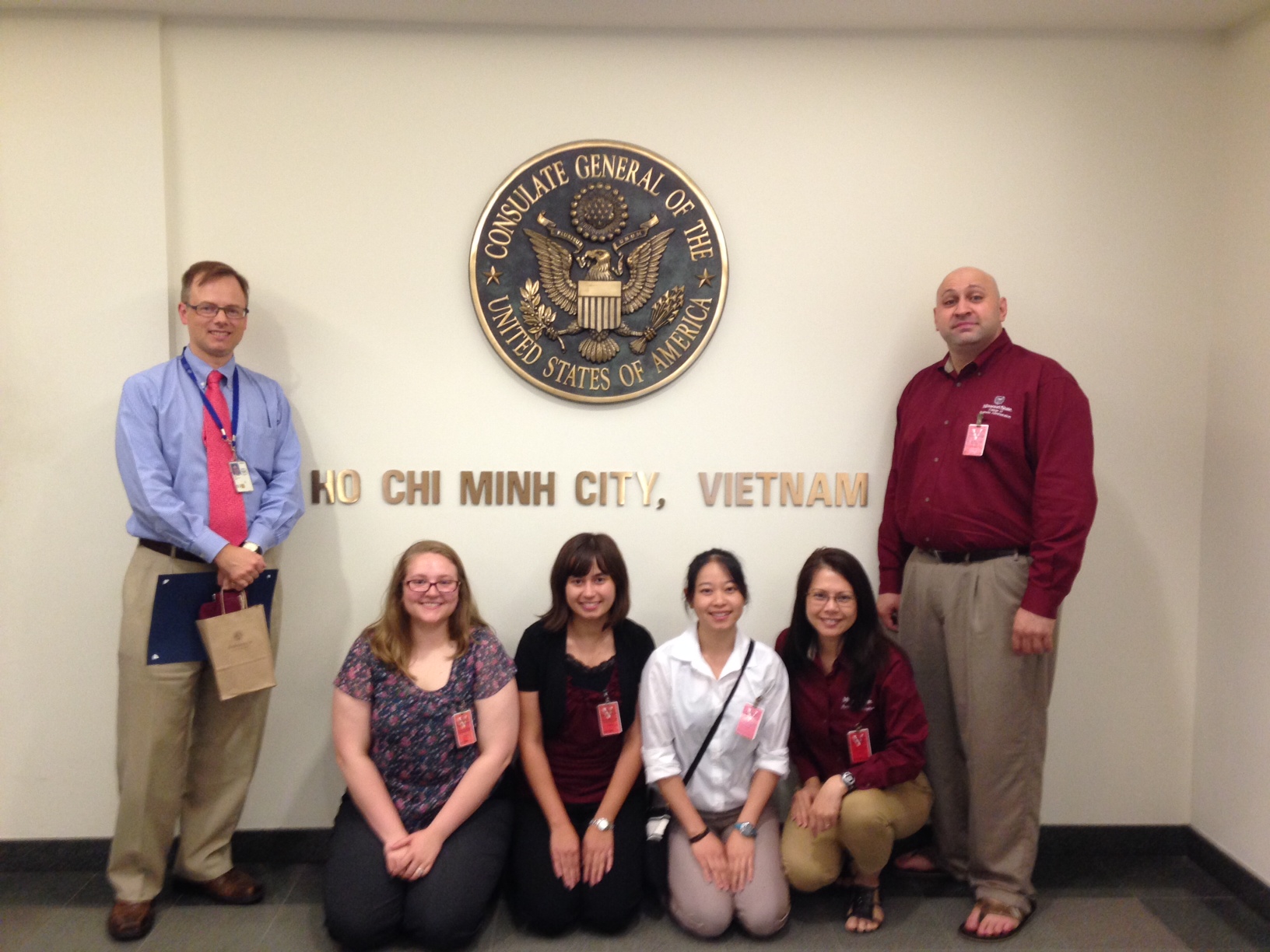 Students and Instructor Pham at at the U.S. Consulate in Ho Chi Minh City