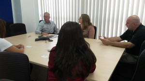 Students meet with Joe Mannix, United Airlines Country Manager at the United Airlines Office in Ho Chi Minh City