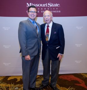 Donor Ken Meyer with one of his scholarship recipients 