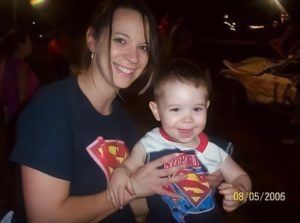 Nathaniel Viscioni as a baby with his mom.