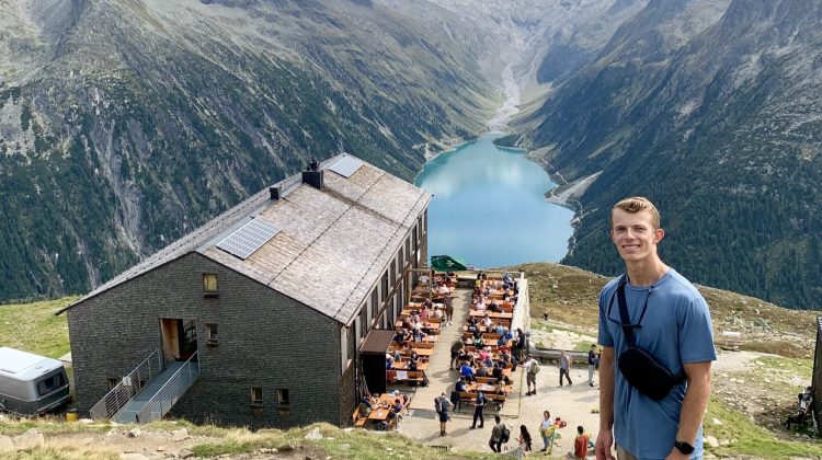 Garrett Catlett exploring the Austrian Alps.