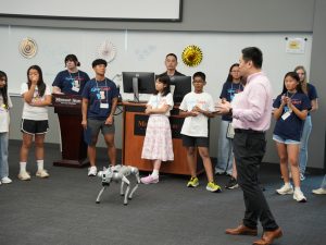 Cyber Cubs campers get hands-on experience with robotics.