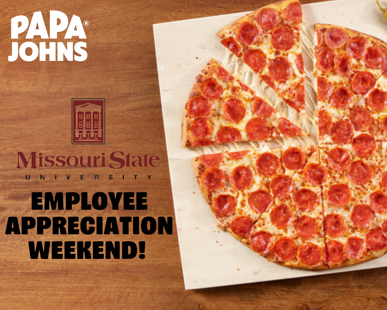 Papa Johns December 50% discount flyer.