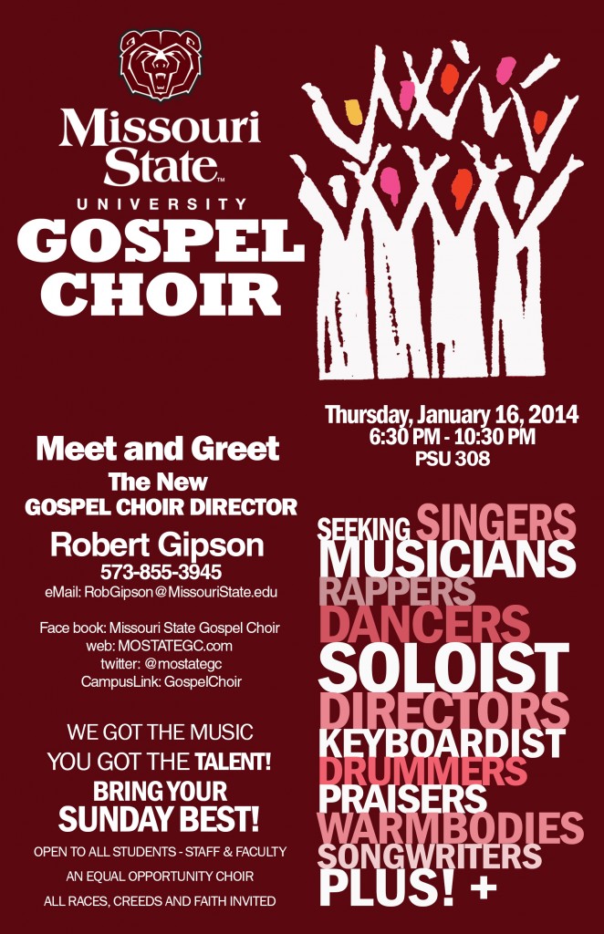 gospel choir flyer