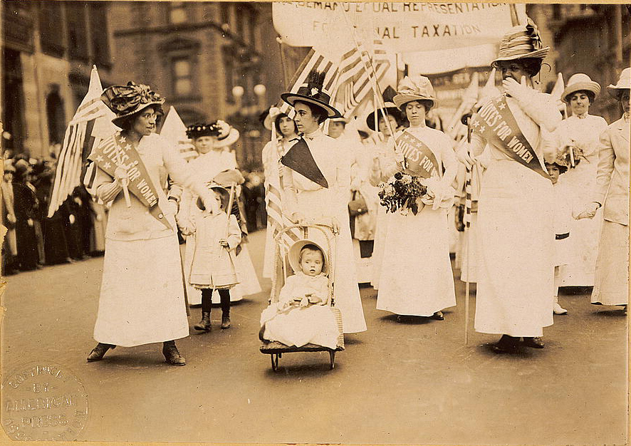 Women marching in New York Suffragist parade