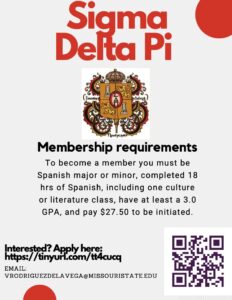 Sigma Deltal Pi recruitment flyer (text in body of blog post)