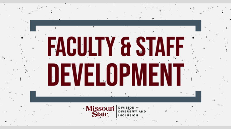 Text: Faculty & Staff Development with Division for Diversity and Inclusion logo