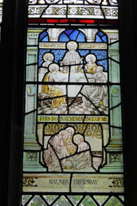 Maundy Thursday stained glass at Chester Cathedral