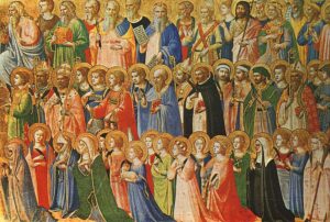 A painting of various saints