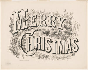 Merry Christmas Currier & Ives card 
