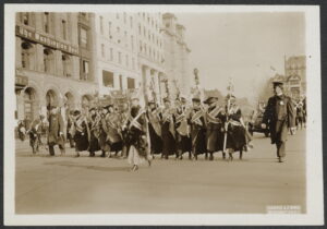 Women marching in national suffrage demonstration in Washington, D.C., May 9, 1914.