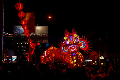 Lunar New Year dragon dance