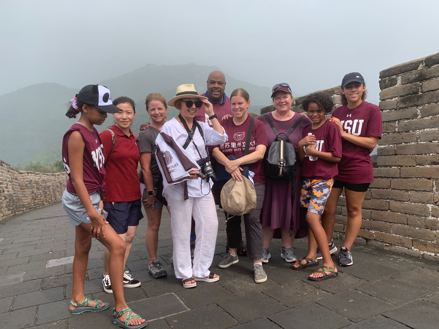 Bishop, Satterfield, and others on the Great Wall of China