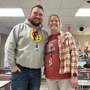 Faron Haase with his cooperating teacher Rachel McGowan